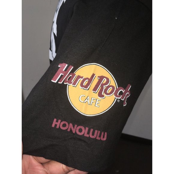Hard Rock Cafe Honolulu Save the Planet Men's Black and White T-shirt Size Large - Picture 6 of 6